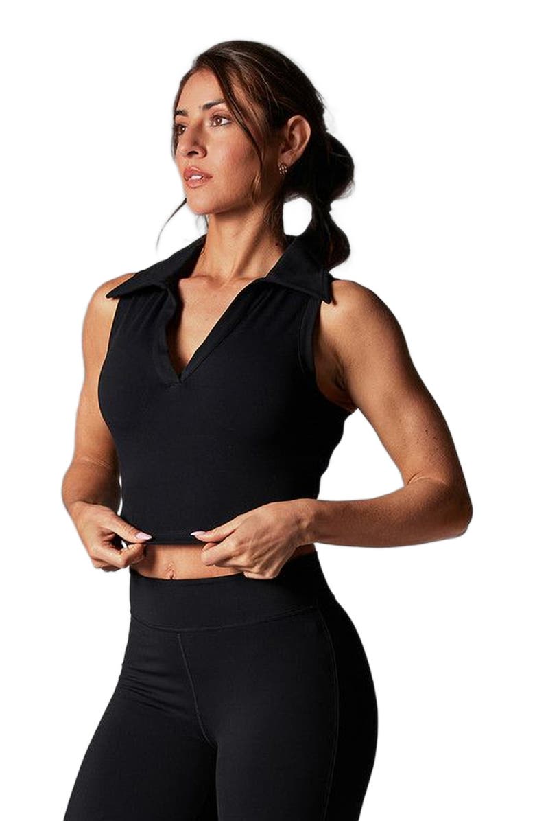 Tavi Polo Tank, Alternate, color, Ebony