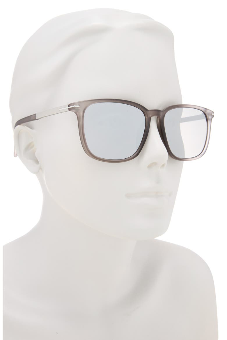 129mm Square Tip Sunglasses, Alternate, color, GREY