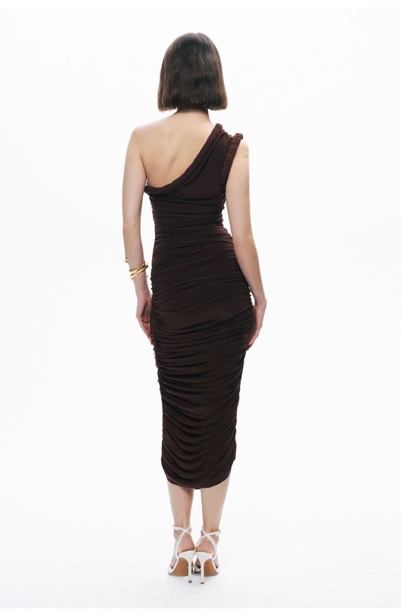 Nocturne Twist Detail One-Sleeve Maxi Dress, Alternate, color, 