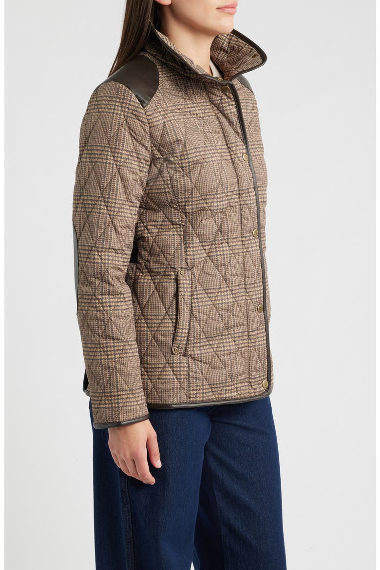 Houndstooth Quilted Barn Jacket, Alternate, color, HAZEL PLAID