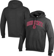 Champion Men's Champion Charcoal Ohio State Buckeyes Arched Logo Fleece Pullover Hoodie