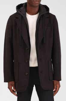 Bagatelle Wool Blend Blazer with Quilted Hooded Bib