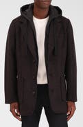Bagatelle Wool Blend Blazer with Quilted Hooded Bib