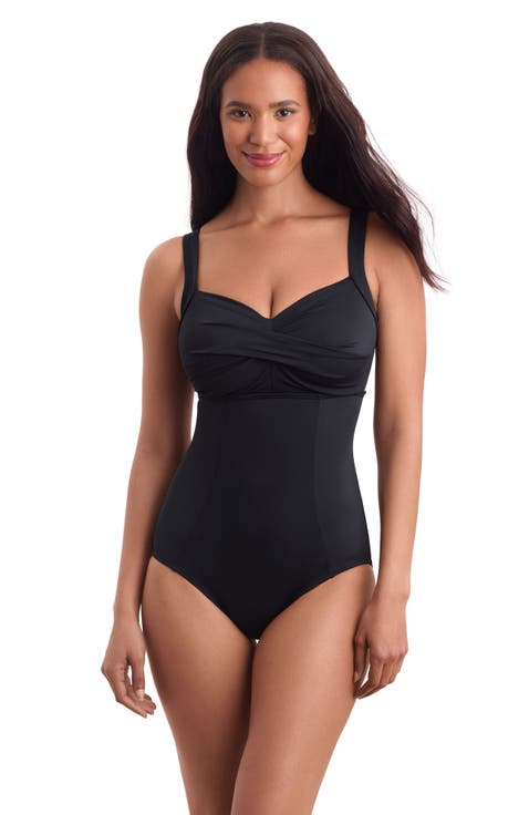 Twist Bra Tank Chlorine Resistant One-Piece Swimsuit