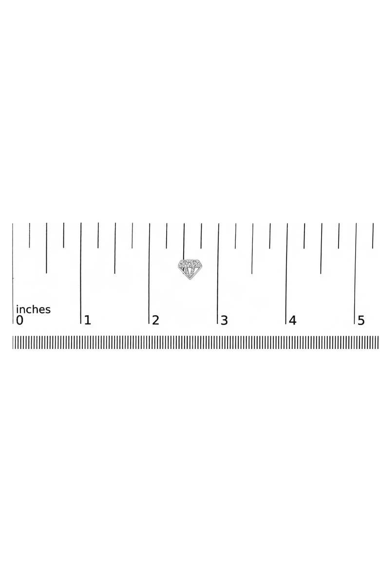 Sterling Silver 1/6 Cttw Diamond Motif Stud Earrings, Alternate, color, Silver