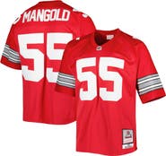 Mitchell & Ness Men's Mitchell & Ness Nick Mangold Scarlet Ohio State Buckeyes Authentic Jersey