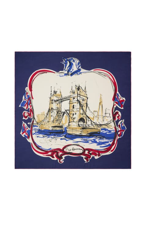 Tower Bridge Cashmere Silk Scarf