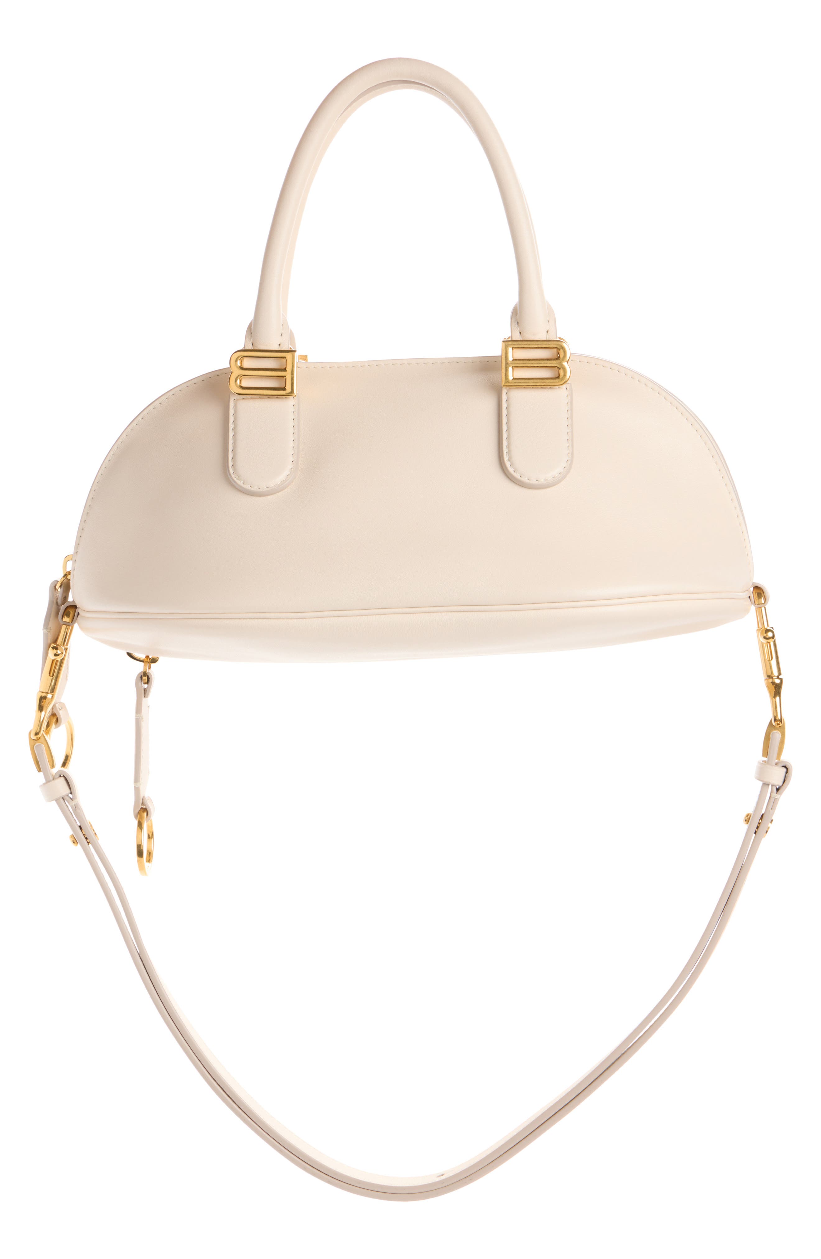 Mini Bolero Leather Bowling Bag, Alternate, color, CREAM/ BISCUIT