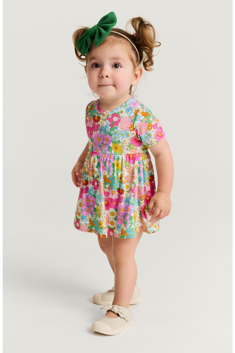 Ruffle Skirted Bodysuit, Alternate, color, PINK