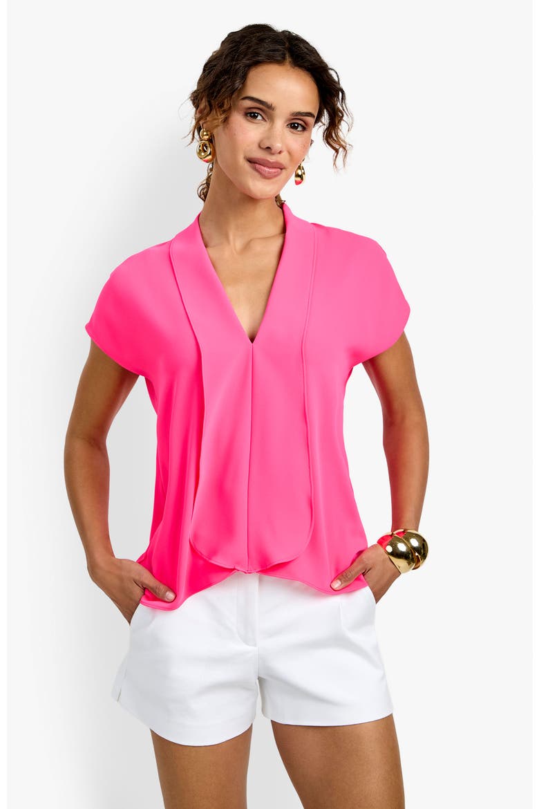 Turin Slash Tie Top, Alternate, color, Magenta Milano