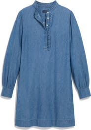 vineyard vines Popover Long Sleeve Chambray Dress