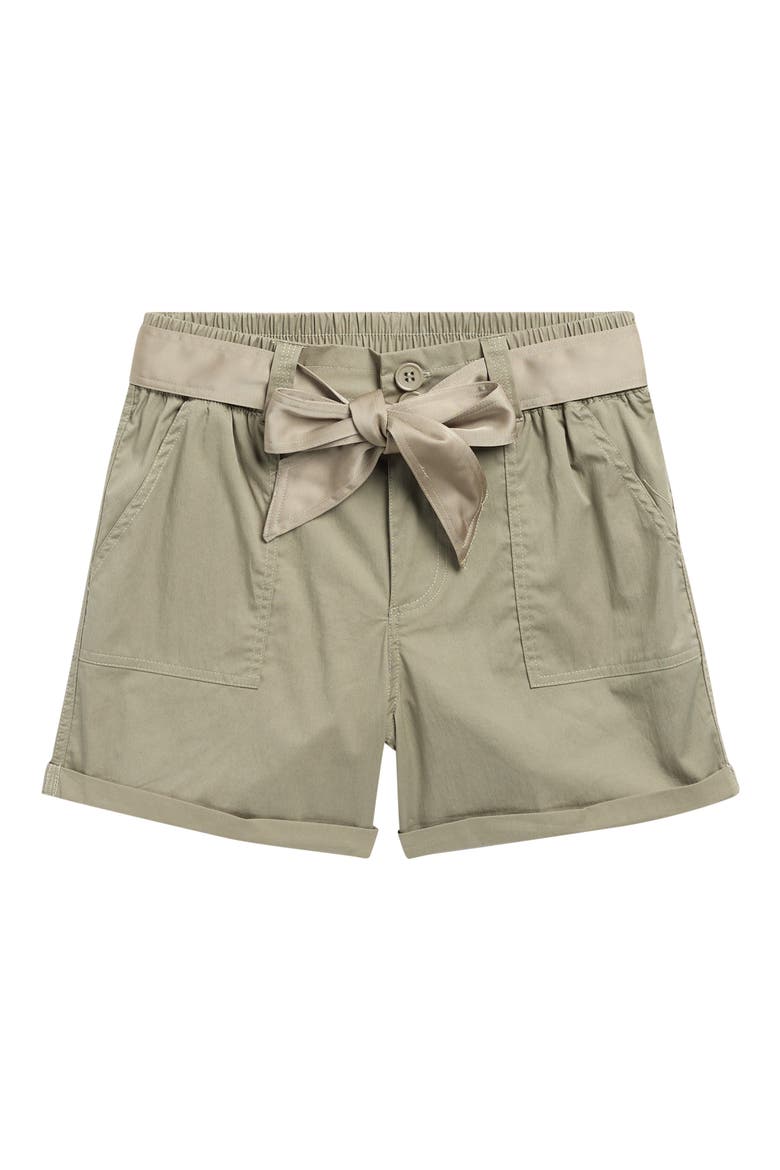 Kids' Cuffed Belted Shorts, Main, color, GREEN