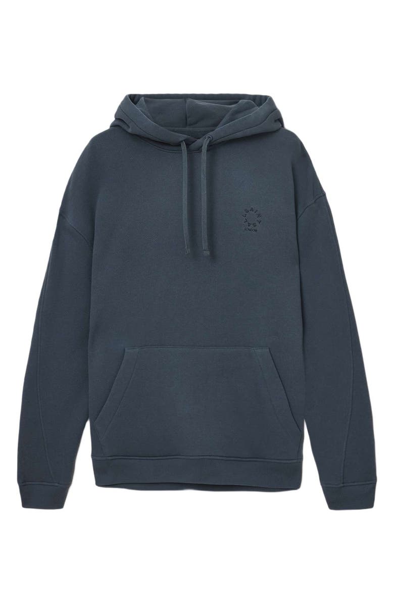 AllSaints Haven Oversize Cotton Hoodie, Alternate, color, Moonstone Blue