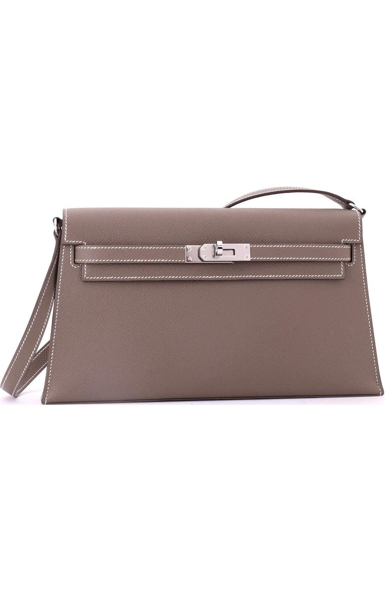 Pre-Owned Hermes Kelly Elan Shoulder Bag Epsom, Alternate, color, Etoupe