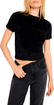 Good American Fuzzy Baby Tee