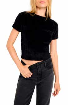 Good American Fuzzy Baby Tee