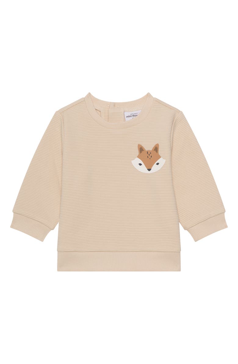 PL Baby by Petit Lem Fox Stripe Top, Joggers & Socks Set, Alternate, color, Chestnut