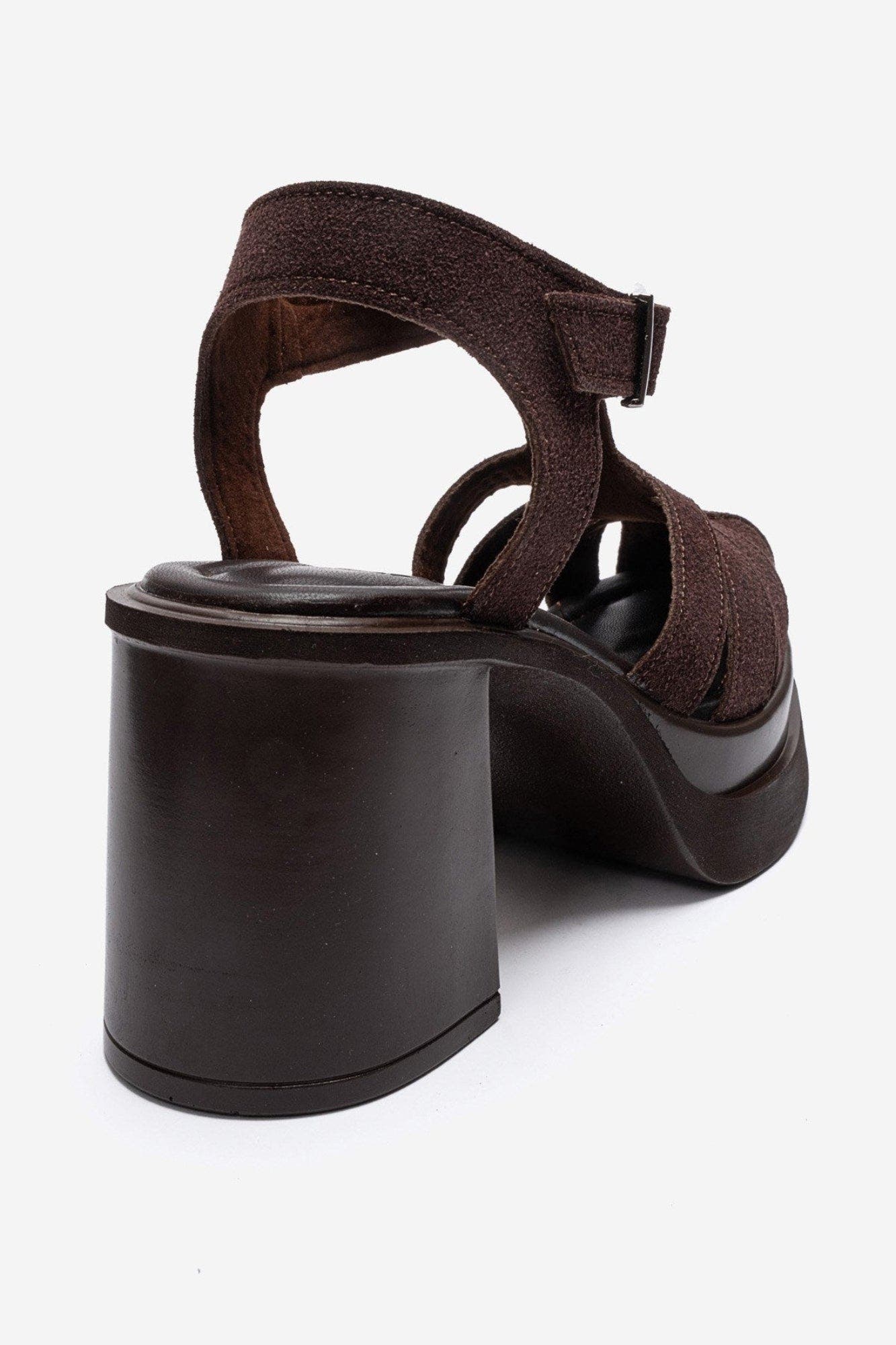 Rovena Platform Block Heel Sandal, Alternate, color, Brown Suede