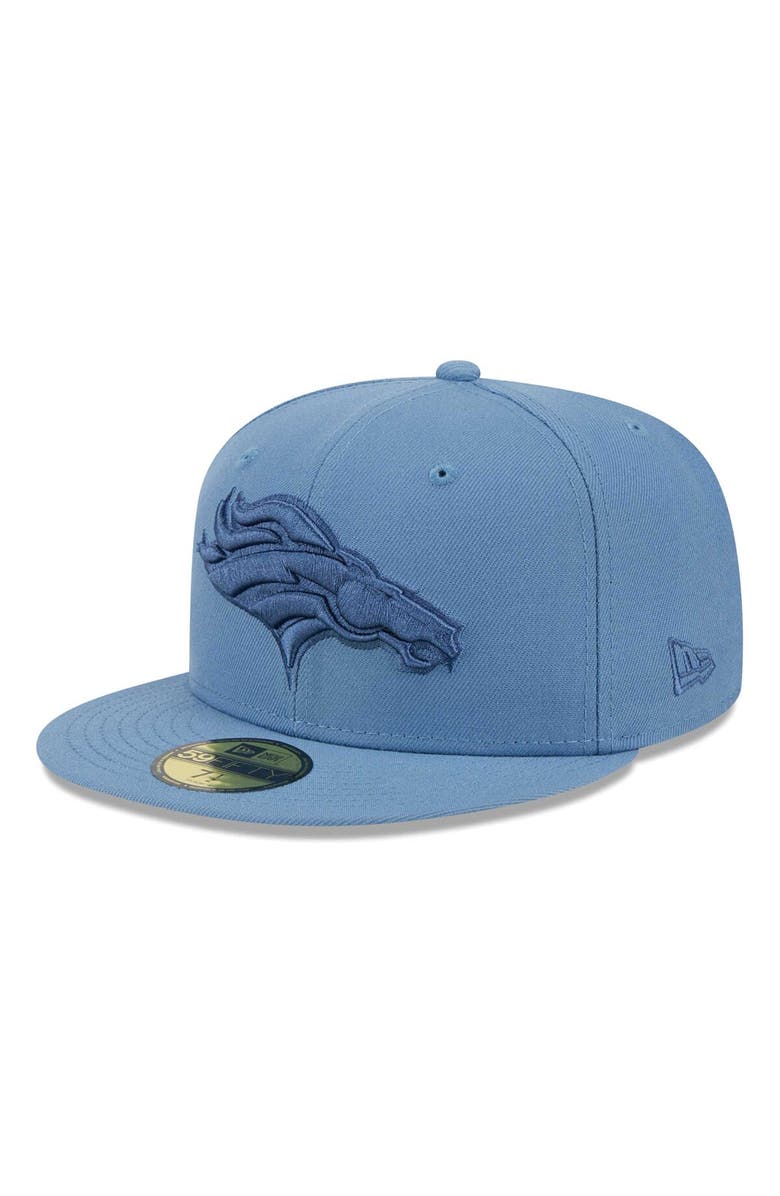 New Era Men's  New Era Blue Denver Broncos Color Pack 59FIFTY Fitted Hat, Alternate, color, 