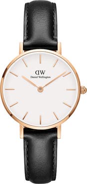 Daniel Wellington Classic Petite Leather Strap Watch, 28mm
