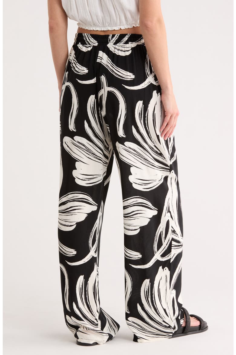 Print Tie Waist Wide Leg Pants, Alternate, color, VANILLA ICE