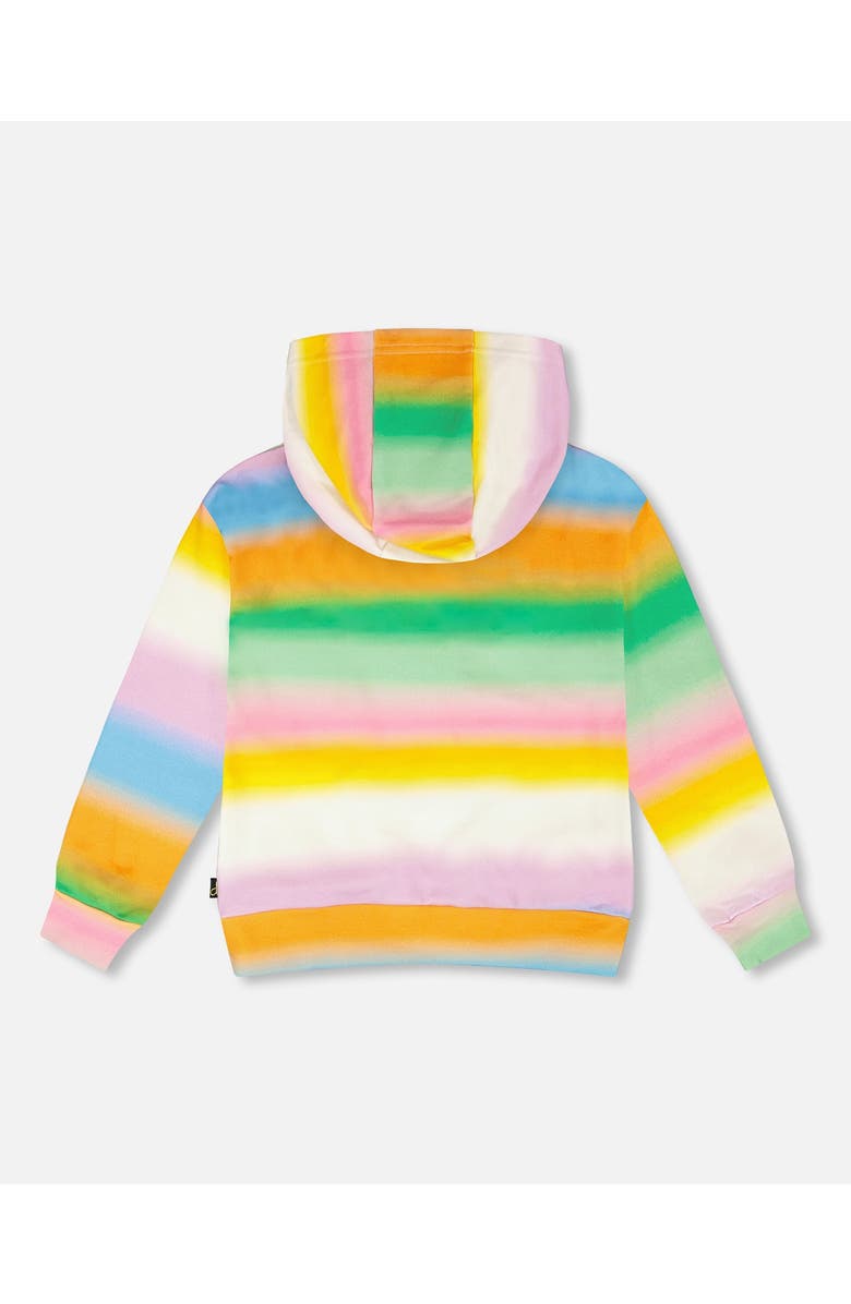 Deux par Deux Long Sleeve French Terry Zip Front Hoodie, Alternate, color, Multicolor