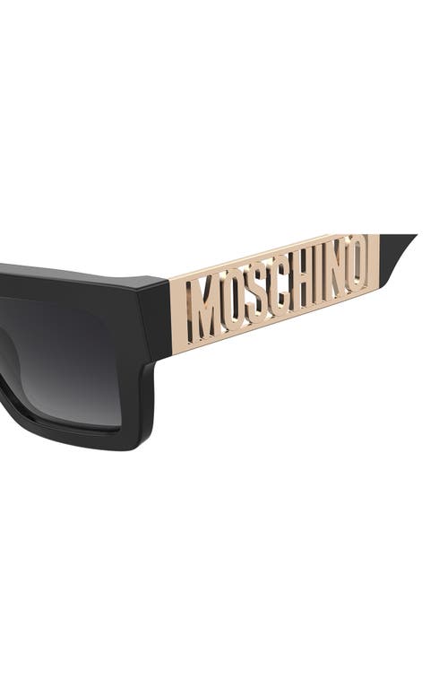 Moschino 53mm Rectangular Sunglasses In 0807-9o