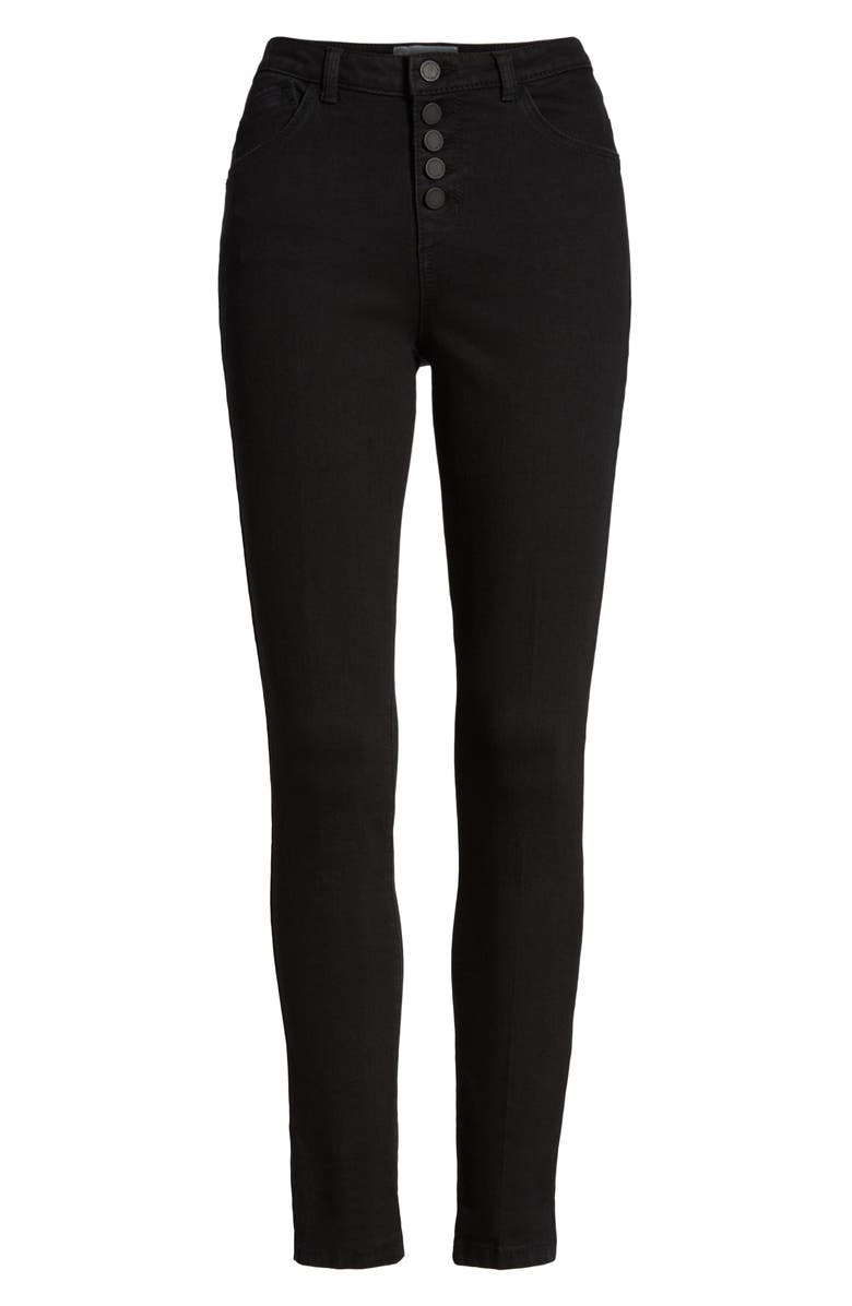 Wit & Wisdom High Waist Button Fly Skinny Ankle Jeans, Alternate, color,