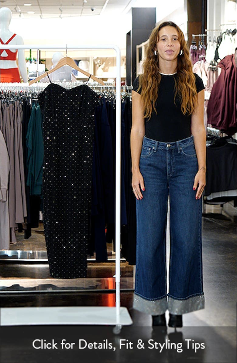 Hotfix Diamanté Strapless Midi Dress, sales video thumbnail