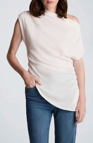Kenneth Cole Asymmetric Hem One-Shoulder Sweater