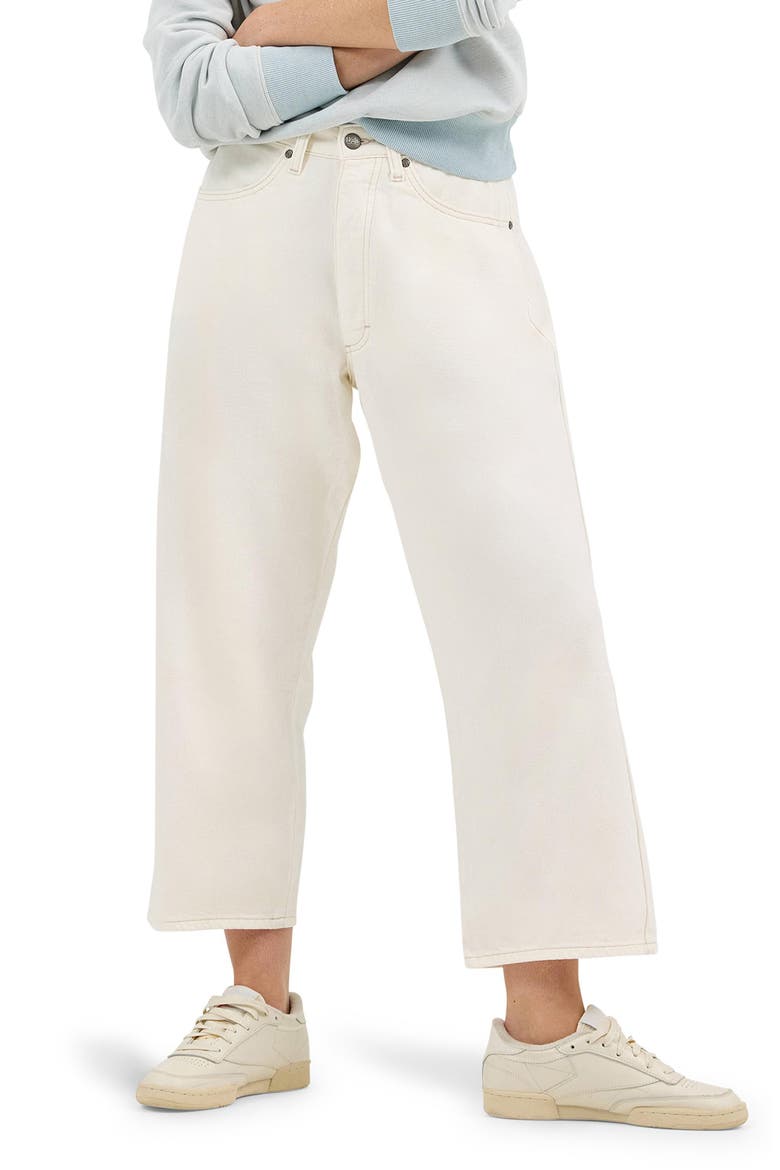 Button Fly Wide Leg Ankle Jeans (Fever Pitch_, Main, color, FEVER PITCH