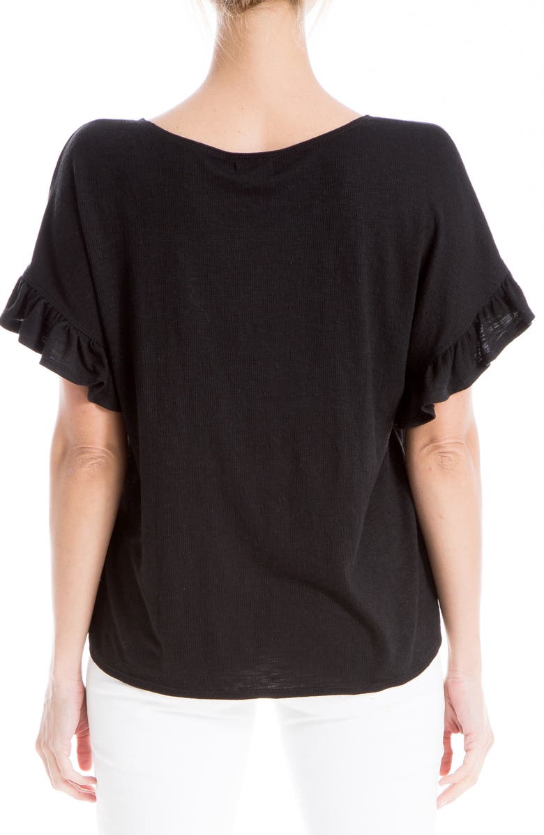 MAX STUDIO Ruffle Sleeve Knit Top, Alternate, color, 