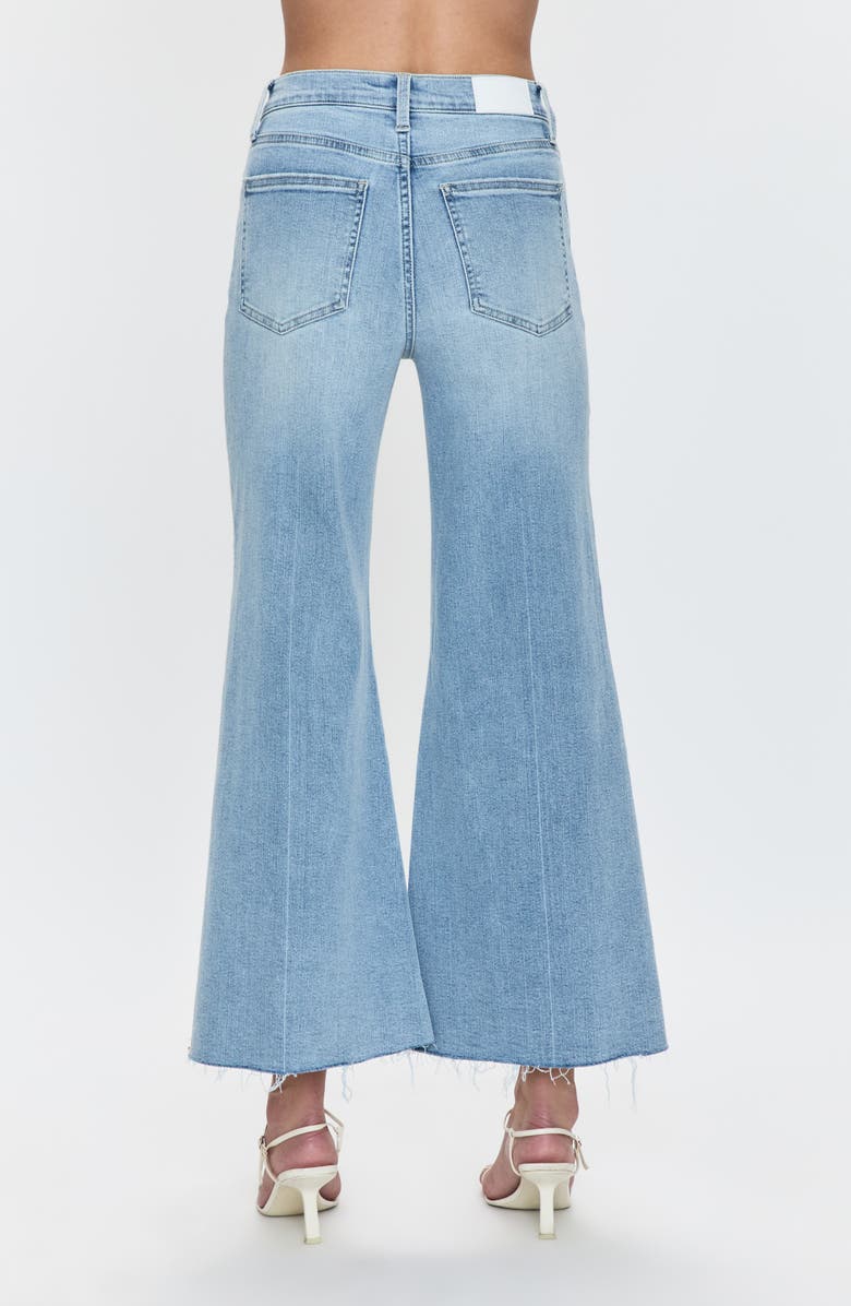 Pistola Izzy High Waist Raw Hem Wide Leg Flare Jeans, Alternate, color, Strive