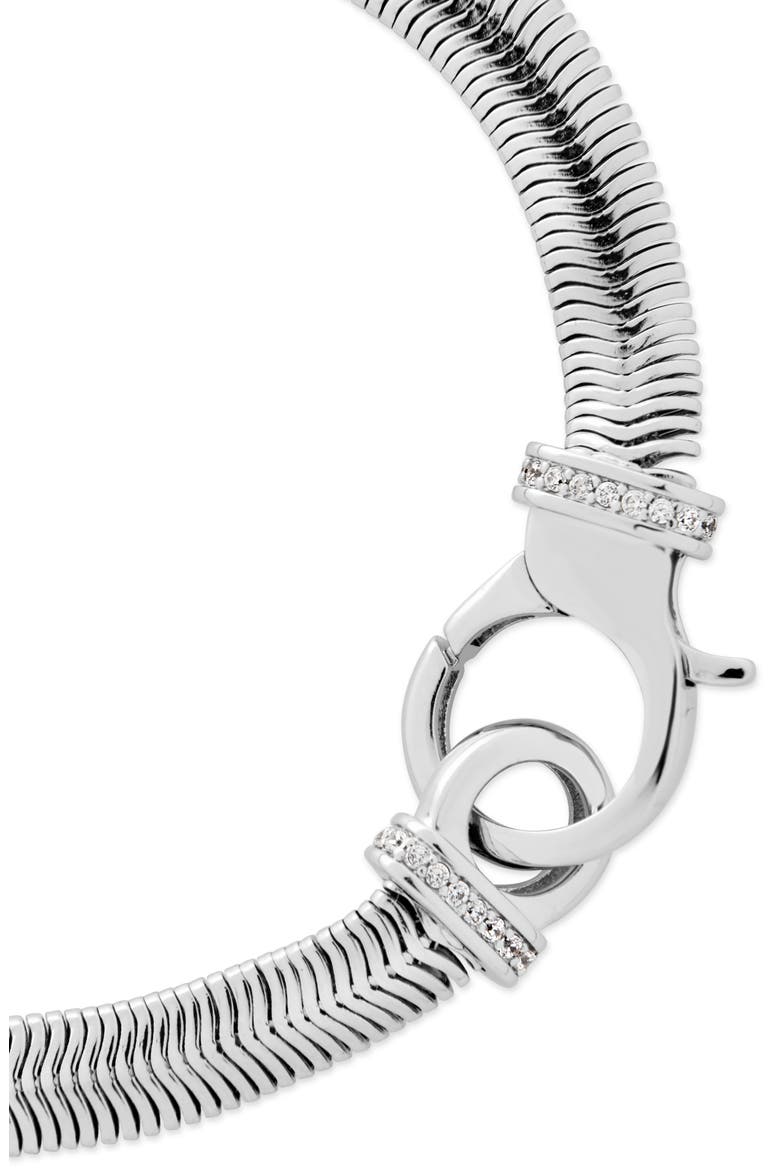 Kassidy Cubic Zirconia Statement Chain Bracelet, Alternate, color, SILVER