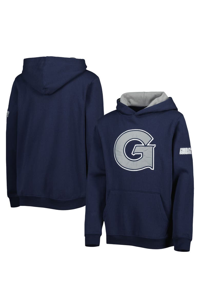 STADIUM ATHLETIC Youth Stadium Athletic Navy Georgetown Hoyas Big Logo Pullover Hoodie, Main, color, Navy