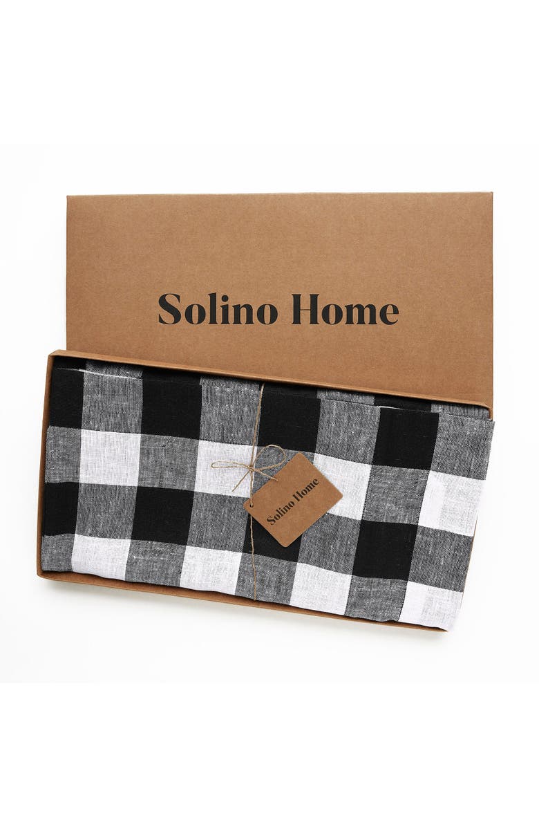 Solino Home Linen Tablecloth - Buffalo Check, Alternate, color, Black And White