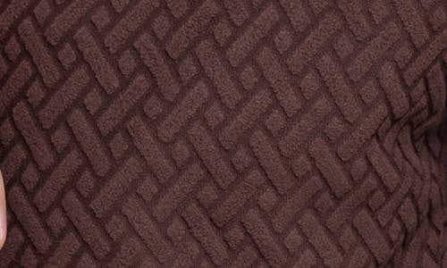 Spring + Mercer Casual Jacquard Terry Shorts In Dusty Chocolate