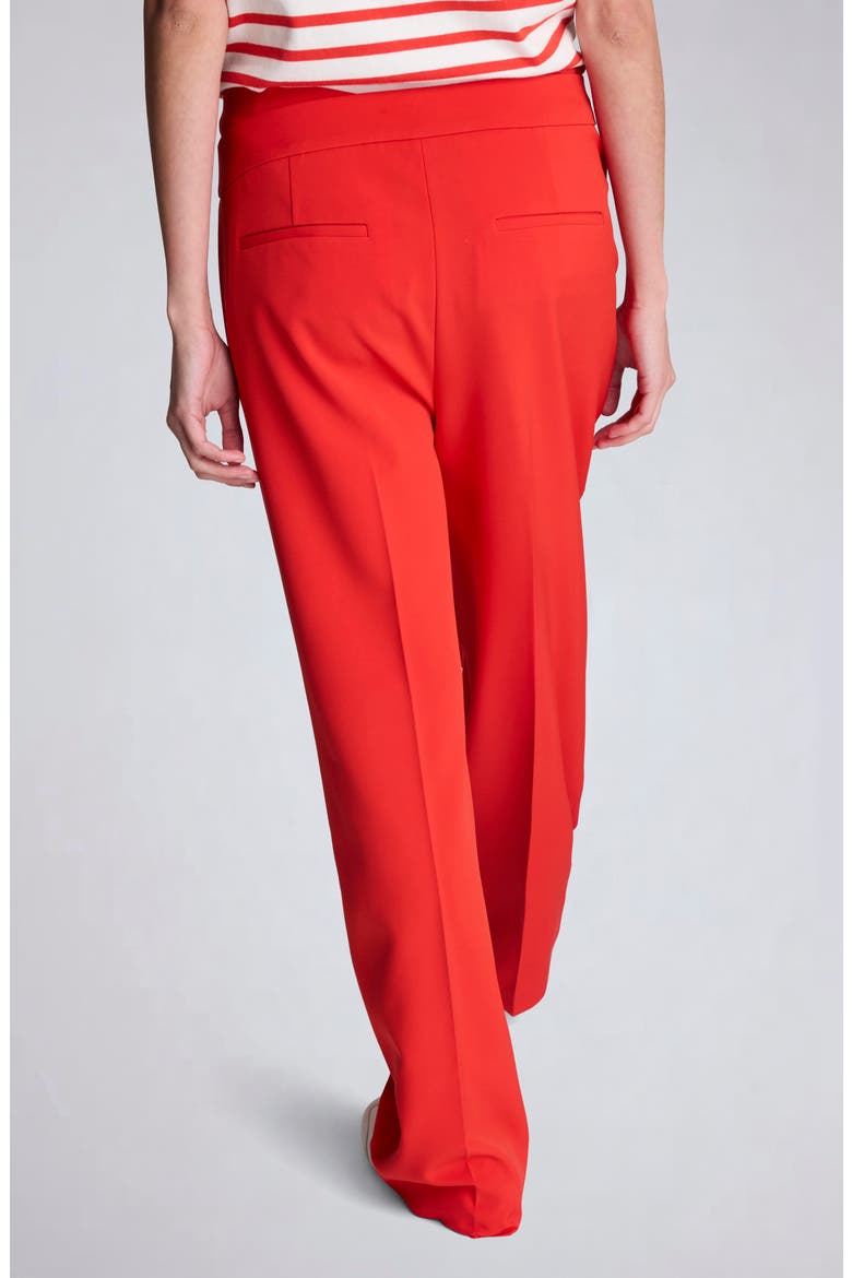 Pleat Front Wide Leg Pants, Alternate, color, LAVA RED