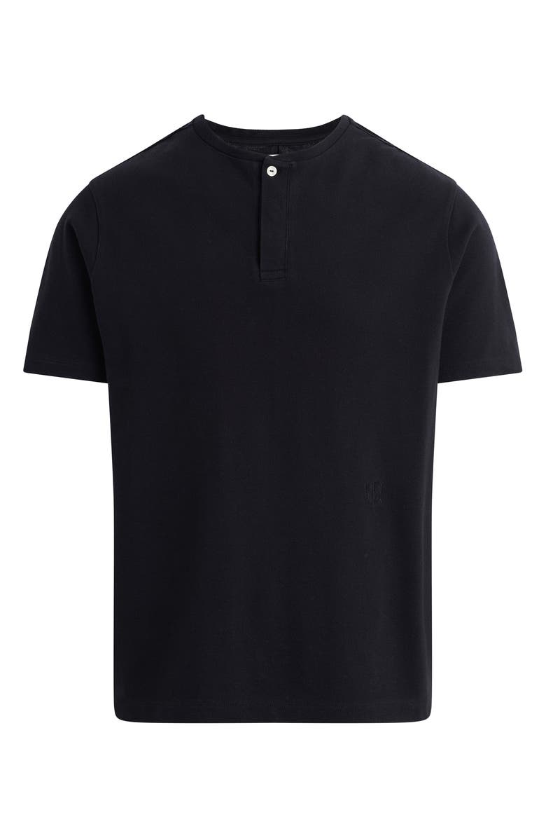 Joe's Modern Cotton Piqué Henley, Alternate, color, Black