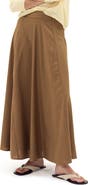DELUC Belted Clouet Linen Blend Maxi Skirt