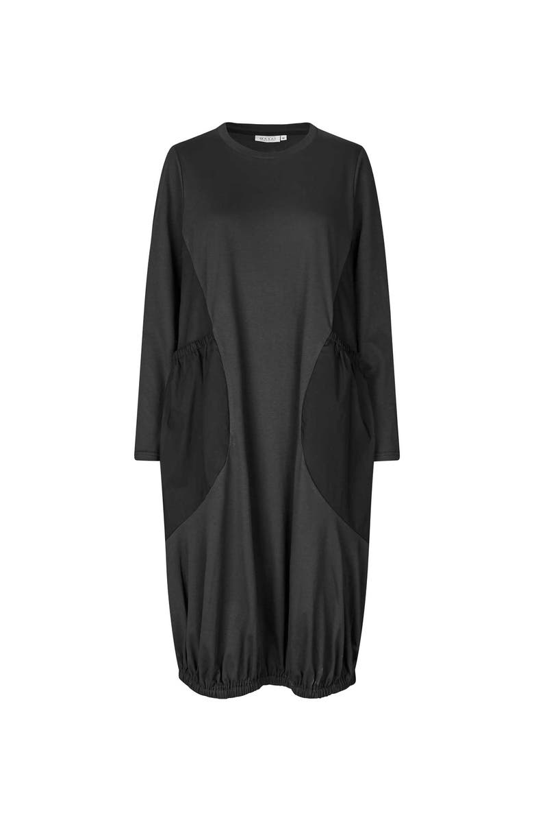 Masai Copenhagen MaNyphira Long Sleeve Loose Fit Dress, Alternate, color, Black