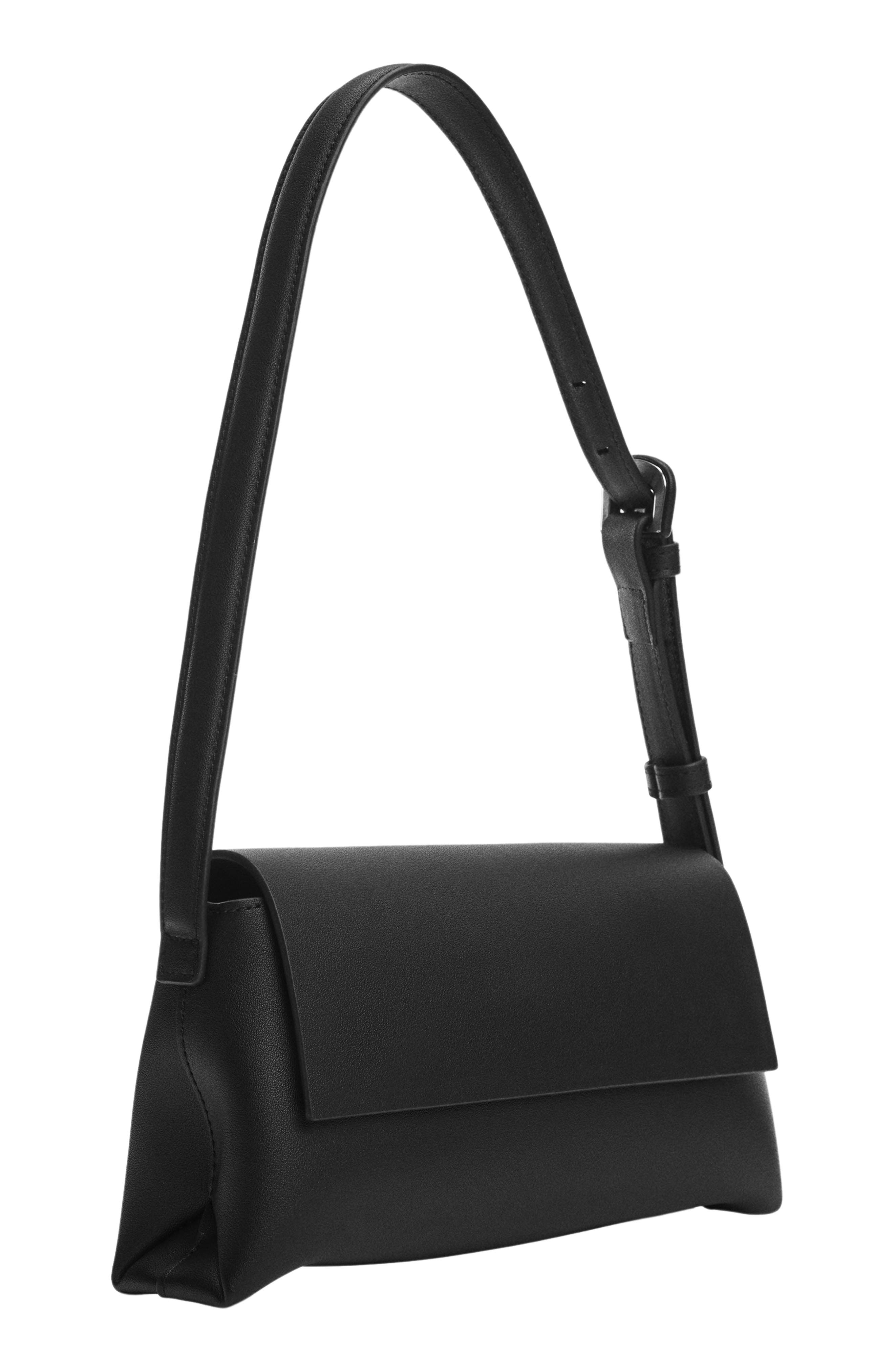 MANGO Faux Leather Shoulder Bag, Alternate, color, 