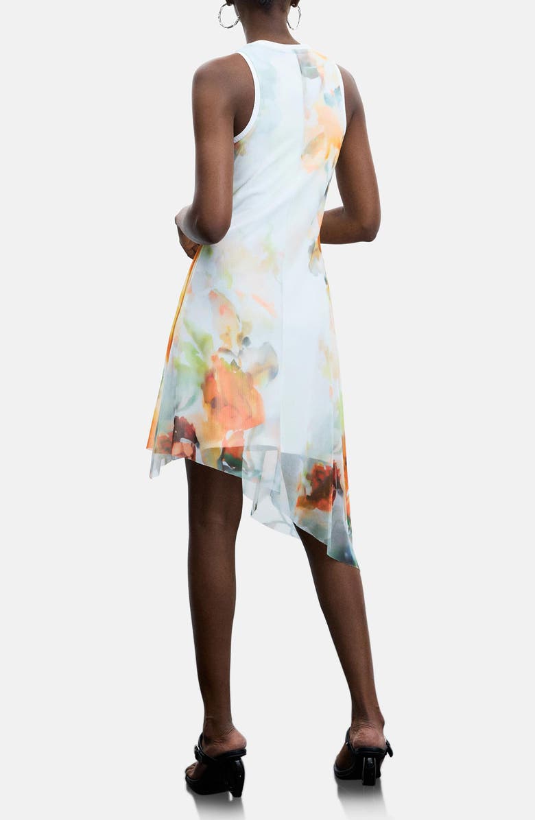 Desigual Abstract Floral Asymmetric Hem Dress, Alternate, color, 