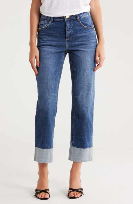 Democracy Reverse Cuff Boyfriend Jeans