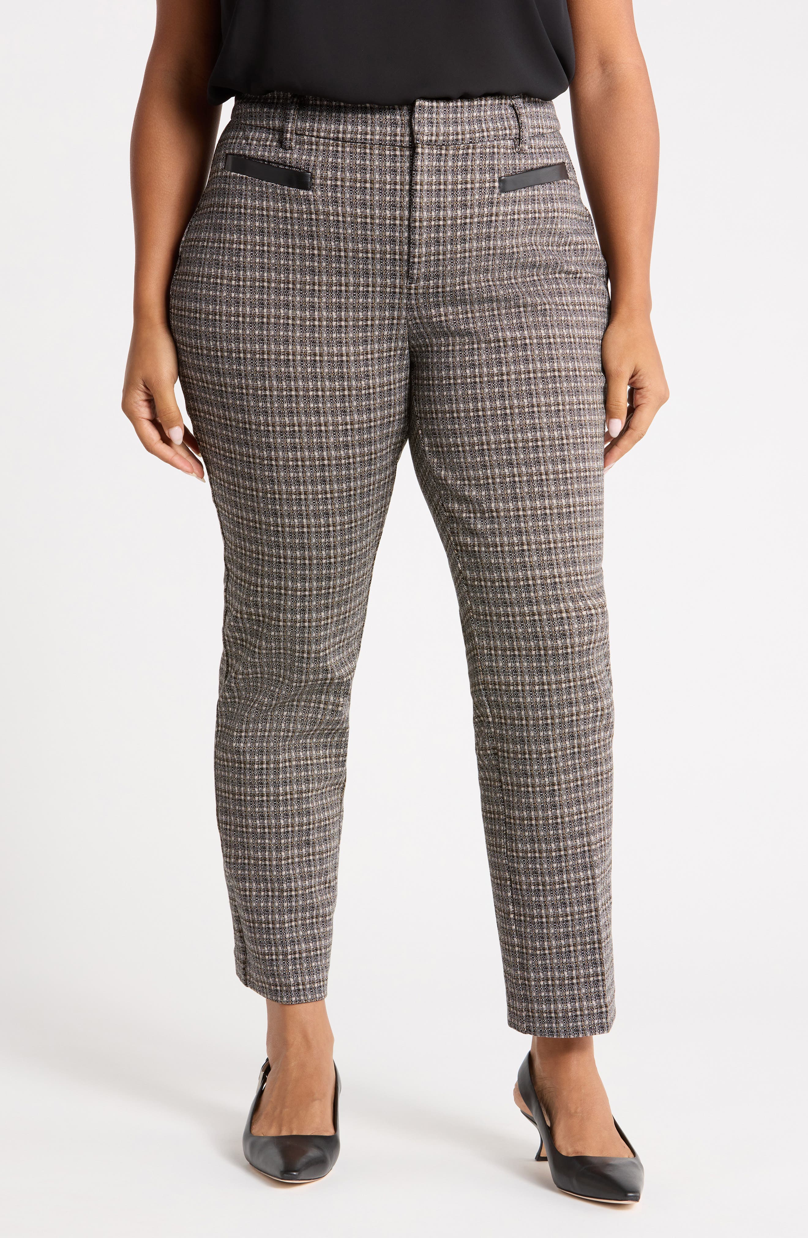 selected BLACK TAN CHECKERED