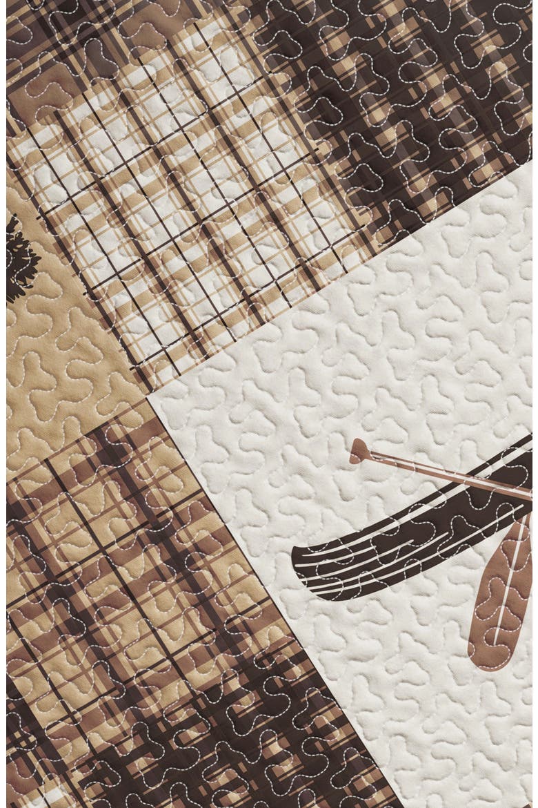Patchwork Plaid Quilt Set, Alternate, color, DEER LEAF PATCHWORK