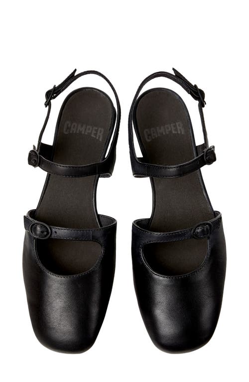 Camper Myra Ankle Strap Flat In Black