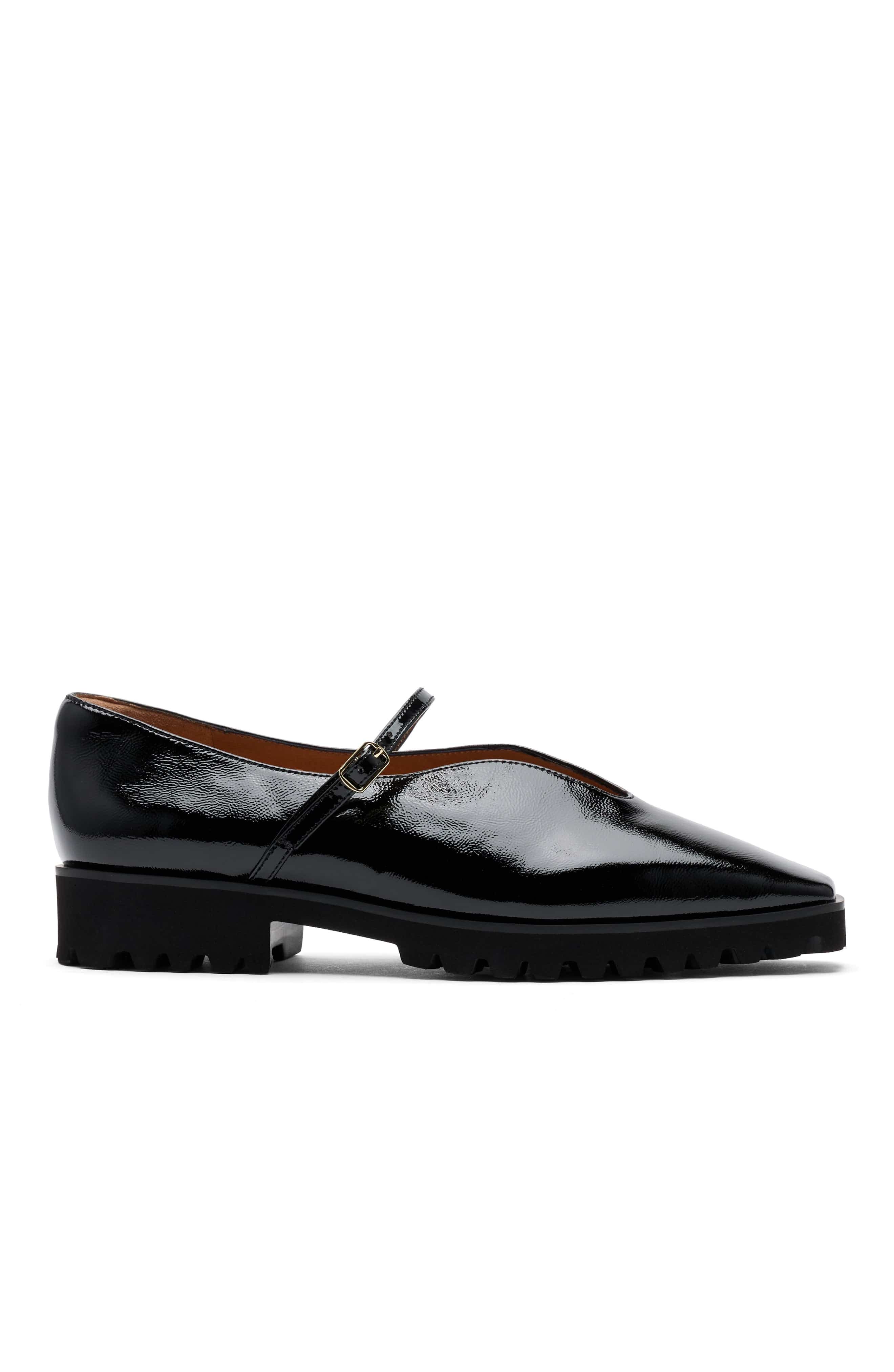 MARC NOLAN Roxie Leather Lug Mary Janes, Main, color, Black Patent