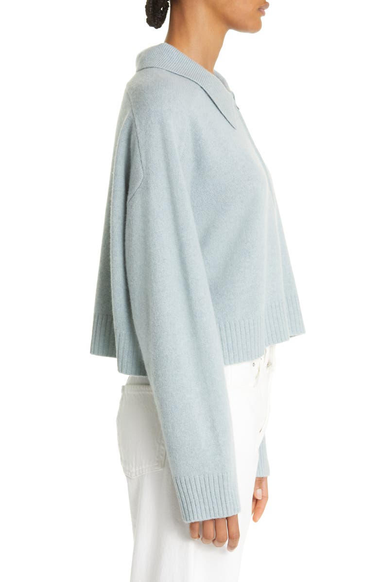 LOULOU DE SAISON Crop Half Zip Yak & Merino Wool Sweater, Alternate, color,