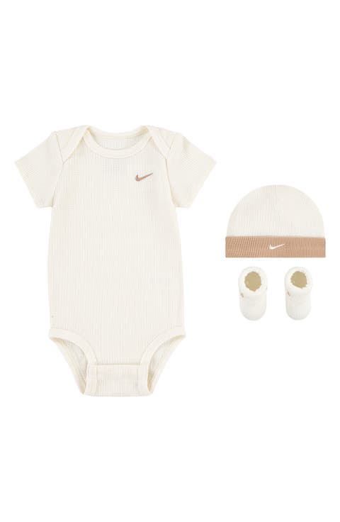 Waffle Knit Bodysuit, Hat & Booties Boxes Set (Baby)
